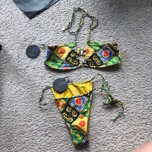 NWT Sommerswim size S baroque bikini top + bottom
